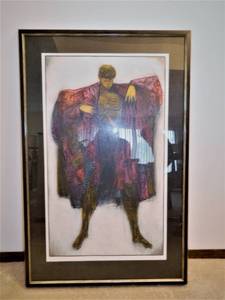 lot 470 image: Vintage lithograph print of Josephs Coat by American artist Dean Meeker (1920-2002) Framed 43 x 28 Signed Proof