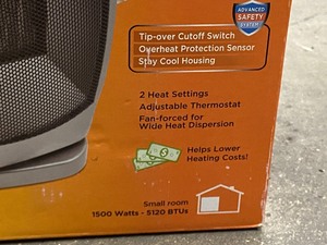 Comfort Zone Oscillating Ceramic Heater