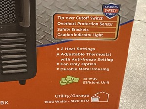 Comfort Zone Electric Utility Heater