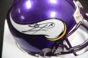 Minnesota Vikings Sidney Rice Mini Helmet Auto