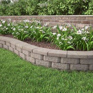 lot 31 image: Pavestone Fieldstone 2 in. x 12 in. x 8 in. CharcoalBuff Blend Concrete Wall Cap (120 Pieces  118.5 Linear ft.  Pallet), 81485.