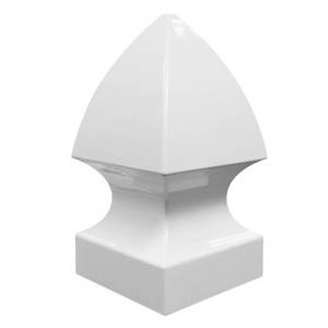 lot 154 image: (18) Veranda 5 in. x 5 in. Vinyl White Gothic Post Caps, 73003094 - NEW