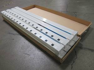 lot 71 image: (Case of 8) Fiberon (Actual 3.5-in x 4-in x 6-ft) Traditional 2-Pack White Composite Deck Handrails RL PK 72IN FLAT WH - NEW