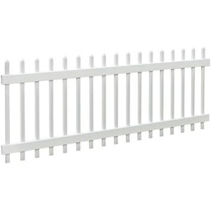 lot 12 image: Veranda Chelsea 3 ft. H x 8 ft. W White Vinyl Fence Panel, Model 116083 - NEW