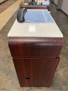 lot 11 image: Nail Station Marble Top Table & Contents