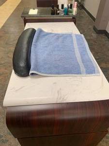 lot 12 image: Nail Station Marble Top Table & Contents