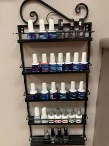 lot 104 image: Lot of 30 Gel Nail Polish & Rack