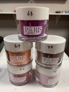 lot 123 image: Lot of Paris Color Dipping Nail Powders 2oz ($15 each on Amazon)