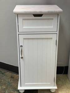 lot 143 image: Marble Top Cabinet with All Contents