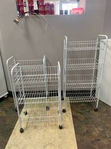 lot 145 image: Lot of 3 Rolling Racks
