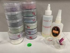 lot 140 image: Large Lot of Dip Powders & Misc.