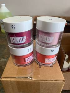 lot 113 image: Lot of Paris Color Dipping Nail Powders 2oz ($15 each on Amazon)