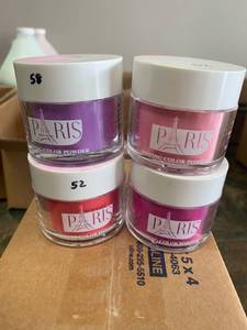 lot 118 image: Lot of Paris Color Dipping Nail Powders 2oz ($15 each on Amazon)