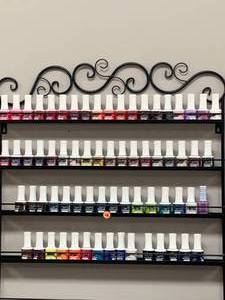 lot 106 image: Lot of 67 Gel Nail Polish & Rack