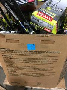 LOT WITH RYOBI , HOMELITE LAWNOUTDOOR TOOLS TRIMMERS SEE PICS NOT CHECKED