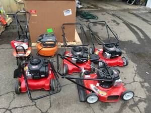 GAYLORD WITH 4 YARD MACHINE 20 in. 125 cc OHV Briggs and Stratton Gas Walk Behind Push Mower &amp POWERMATE TILLER RIGID AIR COMPRESSOR SEE PICS FOR PARTS O REPAIRS&nbsp