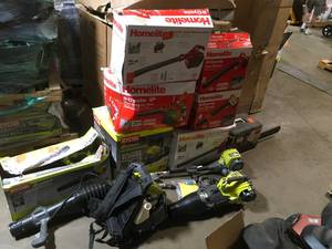 PALLETS WHIT ASSORTED SHOP AND OUTDOOR TOOLS FOR PARTS AND REPAIR
