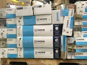 PALLET WITH MOEN COMPLETE FAUCET SETS SEE PICS