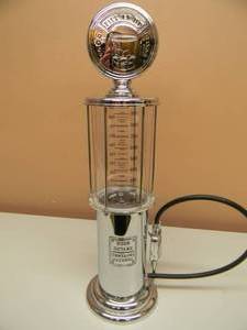 lot 7 image: Godinger Fill Er Up High Octane Alcohol Dispenser - Approx 19 Tall Visible Gas Pump - LIKE NEW - SEE PICTURES