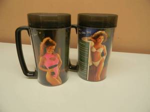 lot 29 image: 2 - Vintage Snap-On Tools Insulated Toolmate Girl Thermo-Serv Mugs 1994 - VERY COLLECTIBLE - NICE - SEE PICTURES