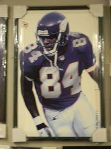 lot 33 image: Randy Moss 1998 COSTACOS SPORTS RANDY MOSS PRODUCTION HOF RARE - FULL SIZE POSTER STILL IN PACKAGE - AWESOME RARE PIECE READY FOR FRAMING - SEE PICTURES
