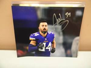 lot 41 image: MINNESOTA VIKINGS ANDREW SENDEJO SIGNED 8 BY 10 PHOTO WITH COA - NEW - AWESOME PIECE - SEE PICTURES