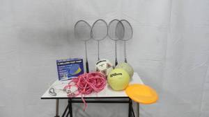 Kids RacketsBallsFoot PumpTow RopeVolleyball NetHockey Stick