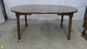 Wooden Table With 2 Leafs