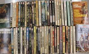 lot 57 image: HUGE LOT of Louis Lamoure Books & other Westerns