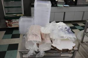 lot 60 image: Boxes, Ics Bags, Popcorn Trays, Square Covers