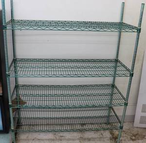 lot 83 image: Green Wire Racking