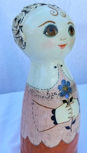 lot 17 image: 1960s Mexican Folk Art Papier Mache Figure- Gemma Taccogna