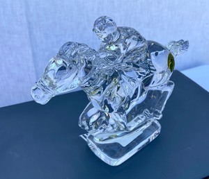 lot 46 image: Waterford Crystal Horse & Jockey #107497- Made in Ireland