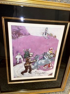 lot 59 image: Marc Chagall Autographed Print w Certificate of Authenticity