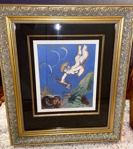 lot 60 image: Marc Chagall Autographed Print w Certificate of Authenticity