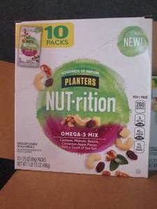 3- 10 pks Planters Nutrition Omega-...