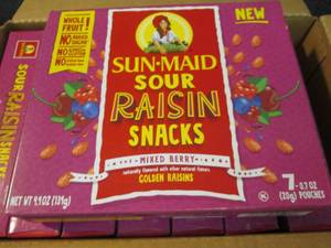 8- 4.9 oz Boxes Sun Maid Sour Raisi...