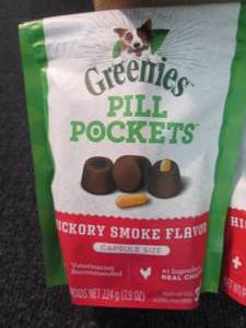 3- 7.9 oz Bags Greenies Pill Pocket...