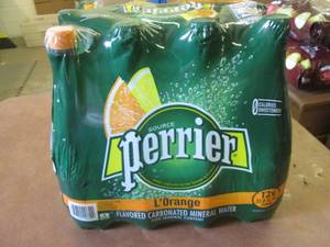 12-33.8 oz Bottles Perrier LOrange...