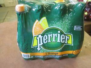 12-33.8 oz Bottles Perrier LOrange...