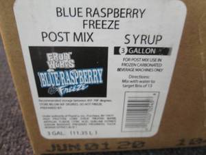 3 Gallons Fruit Works Blue Raspberr...