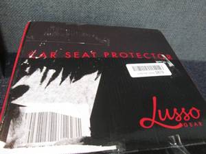 Lusso Car Seat Protector open box...