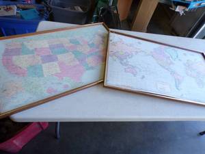 lot 107 image: Pair of Framed Maps