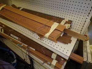 lot 169 image: Faux Wood Horizontal Blinds