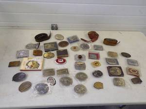 lot 193 image: Large Lot of Belt Buckles