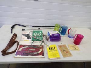 lot 220 image: Gun Books, Canes, Cups and more