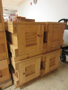 WOOD CRATES, WITH LIDS