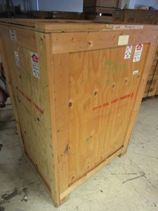 WOOD CRATE, WITH LID, LARGE-SIZE