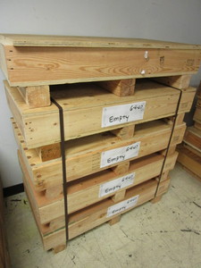 WOOD CRATES, WITH LIDS
