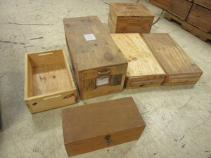 WOOD CRATES, ASSORTED